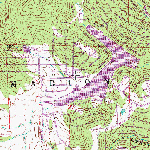 Topographic Map of Goose Creek Lake Fire Department Station 1, MO