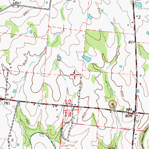 Topographic Map of Big River Fire Protection District Station 2, MO