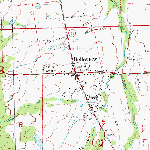 Topographic Map of Pilot Knob Fire Protection District Station 2 Belleview, MO