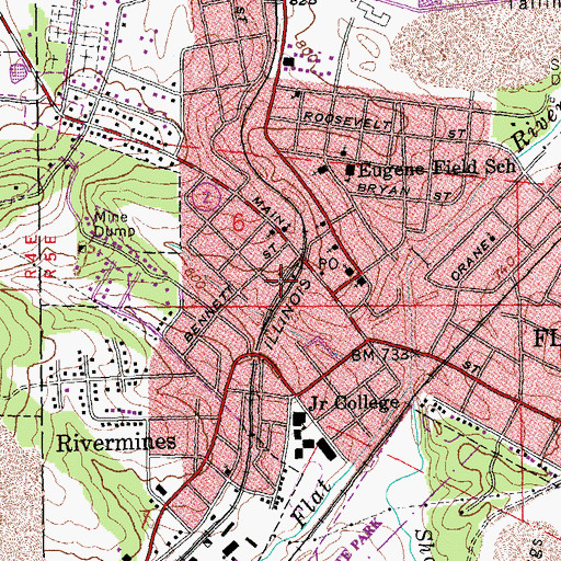 Topographic Map of Park Hills Fire Department Station 2, MO