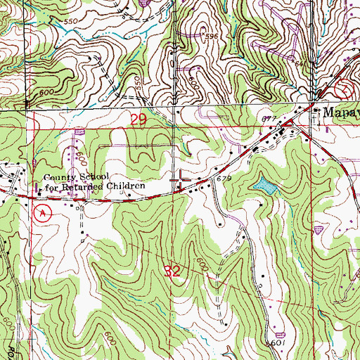 Topographic Map of Mapaville Fire Protection District, MO