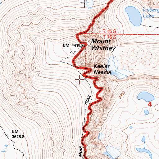 Topographic Map of Keeler Needle, CA