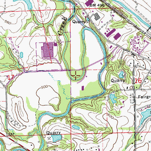 Topographic Map of Washington Fire Department Training, MO