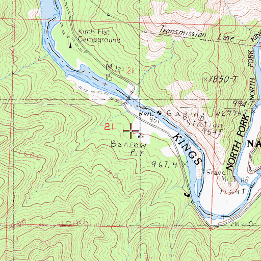 Topographic Map of Kellers Ranch, CA