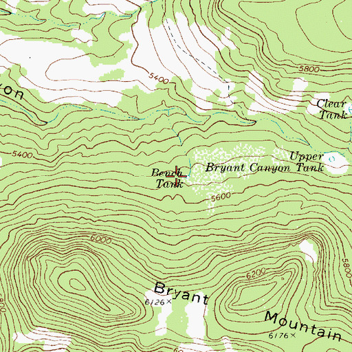 Topographic Map of Bench Tank, AZ