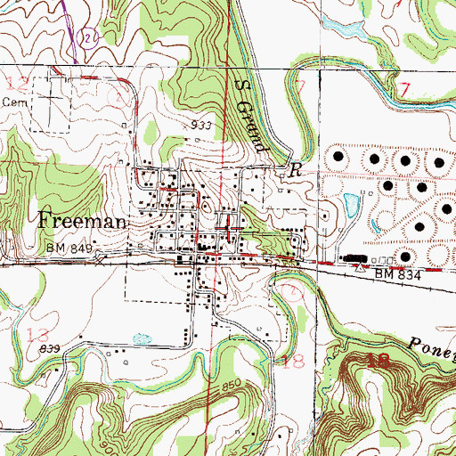 Topographic Map of Dolan - West Dolan Fire Protection District Main Station, MO