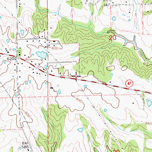 Topographic Map of Winfield - Foley Fire Protection District Station 3, MO
