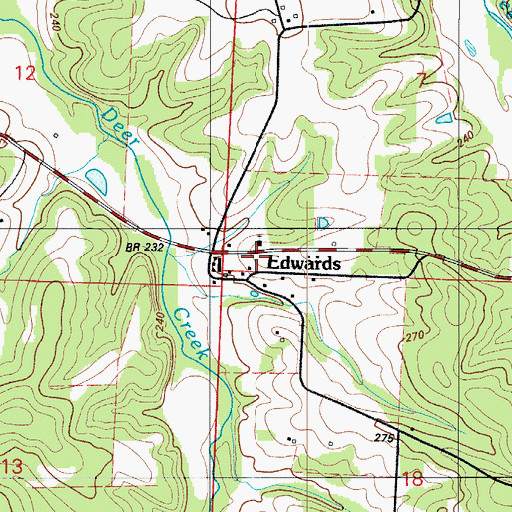 Topographic Map of Deer Creek Fire Protection District Station 4, MO