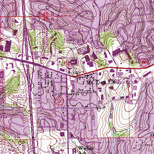 Topographic Map of Creve Coeur Fire Protection District Station 1, MO