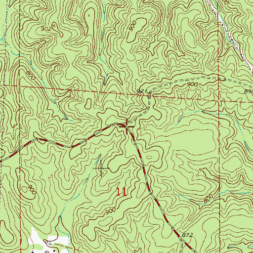 Topographic Map of Webb Creek Volunteer Fire Department, MO