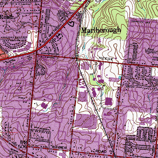 Topographic Map of Affton Fire Protection District Station 2, MO