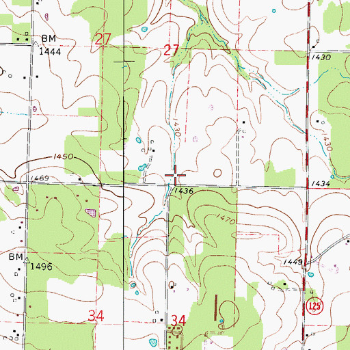 Topographic Map of Strafford Fire Protection District Station 1, MO