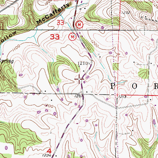 Topographic Map of Nixa Fire Protection District Station 4, MO