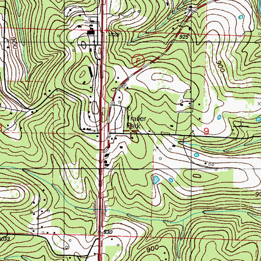 Topographic Map of Western Taney County Fire Protection District Station 7 Headquarters, MO