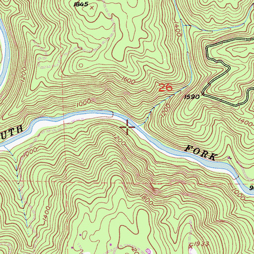 Topographic Map of Kelsey Canyon, CA