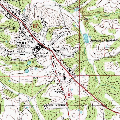 Topographic Map of Missouri Department of Conservation Forestry Central Regional Field Fire Office Linn, MO