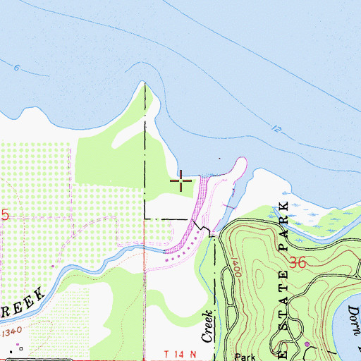 Topographic Map of Kelsey Creek, CA