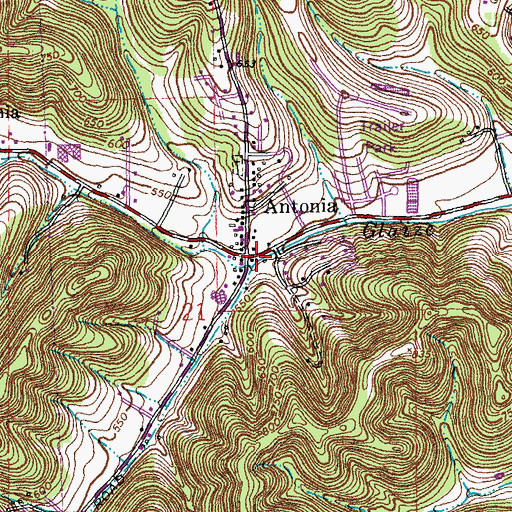 Topographic Map of Antonia Fire Protection District Station 1, MO