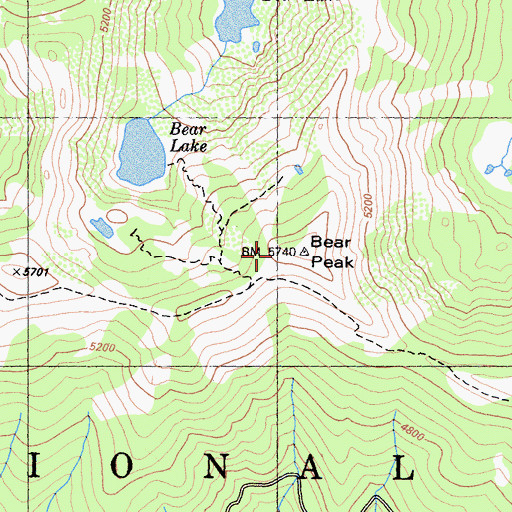 Topographic Map of Kelsey Range, CA