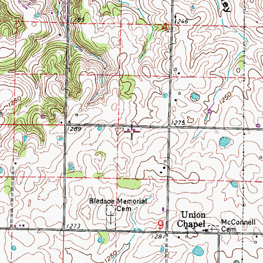 Topographic Map of Nixa Fire Protection District Station 3, MO