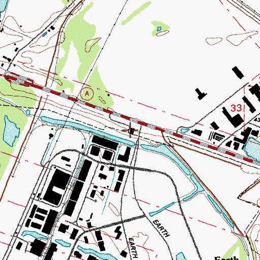 Topographic Map of Pattonville Fire Protection District Station 3 Headquarters, MO