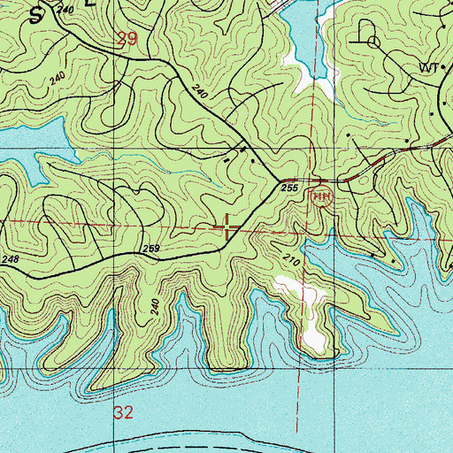 Topographic Map of Lake Ozark Fire Protection District Station 2, MO