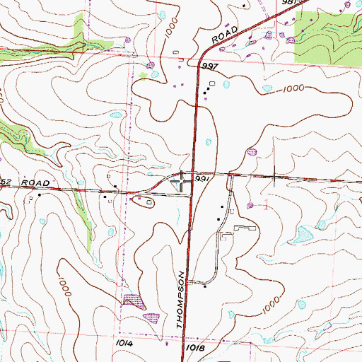 Topographic Map of Prairie Township Fire Protection District, MO