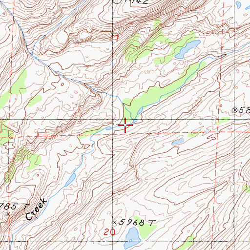 Topographic Map of Kendrick Creek, CA