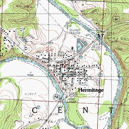 Topographic Map of Hickory County Emergency Management Rescue, MO
