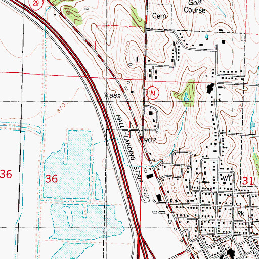 Topographic Map of Mound City Rural Fire and Rescue, MO