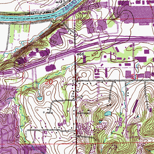 Topographic Map of Fenton Fire District Station 2, MO