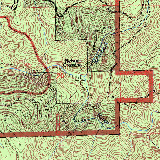 Topographic Map of Kenebeck Creek, CA