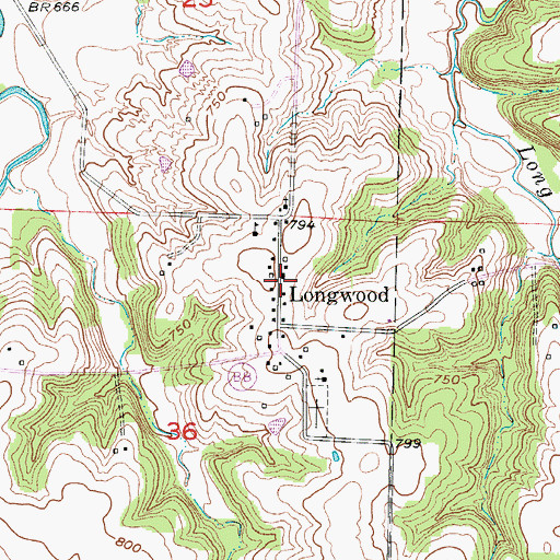 Topographic Map of Pettis County Fire District 1 Station 3, MO