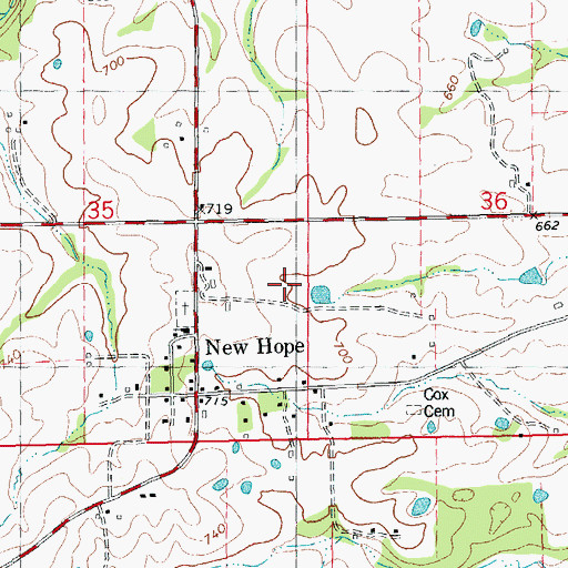 Topographic Map of Elsberry Fire Protection District Station 2, MO