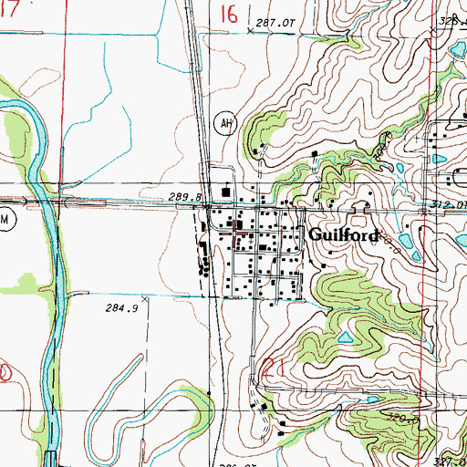 Topographic Map of Barnard Fire Protection District Station 2, MO