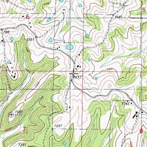 Topographic Map of Osage Fire Protection District Station 3, MO