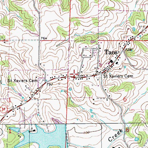 Topographic Map of Osage Fire Protection District Station 2, MO