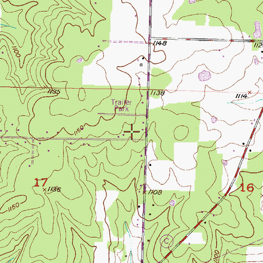 Topographic Map of Redings Mill Fire Protection District Station 3, MO