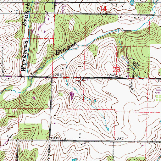 Topographic Map of Battlefield Fire Protection District Station 4, MO