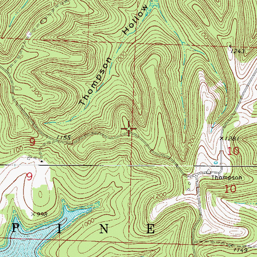 Topographic Map of Central Crossing Fire Protection District Station 5, MO