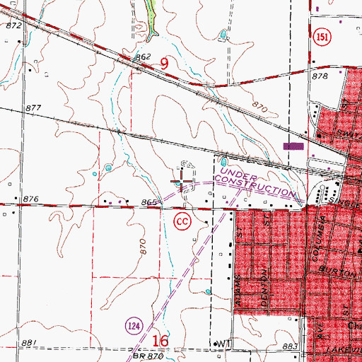 Topographic Map of Boone County Fire Protection District Station 10, MO
