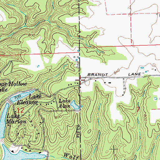 Topographic Map of New Melle Fire Protection District Station 3, MO