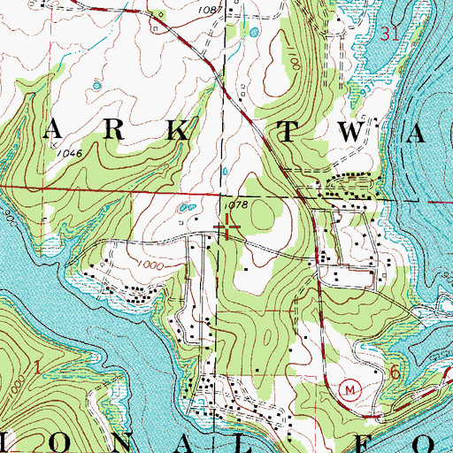 Topographic Map of Eagle Rock - Golden - Mano Fire Department Station 3, MO