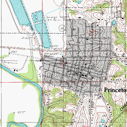 Topographic Map of Mercer County Fire Protection District, MO