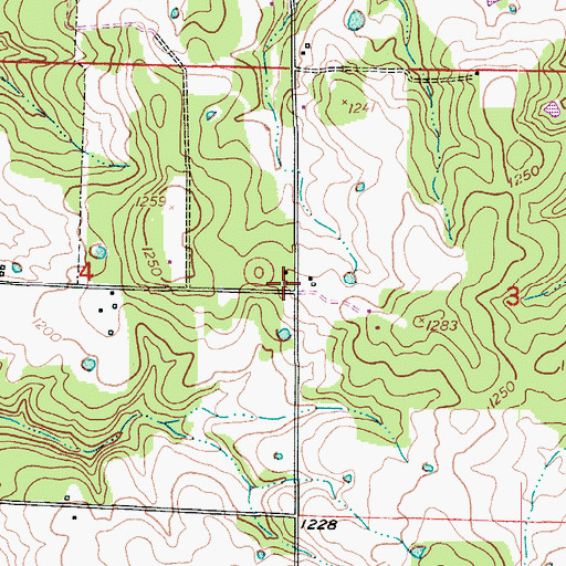 Topographic Map of Competition Volunteer Fire Department Station 1, MO