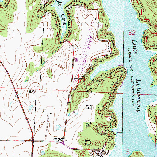 Topographic Map of Lotawana Fire Protection District Station 2, MO