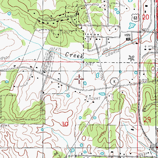 Topographic Map of Howell County Rural Fire District Station 1, MO