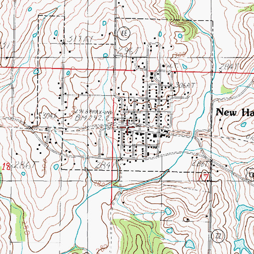 Topographic Map of New Hampton Volunteer Fire Protection District, MO