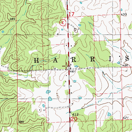 Topographic Map of Purman Community Volunteer Fire Department, MO