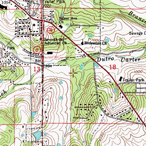 Topographic Map of Rolla Rural Fire Protection District Station 1, MO